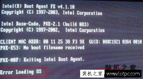 电脑开机启动提示“error loading os”的最佳解决方法