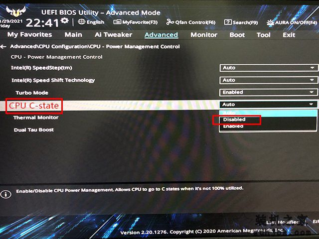 如何禁用C-State功能？关闭intel CPU的C-State省电模式方法