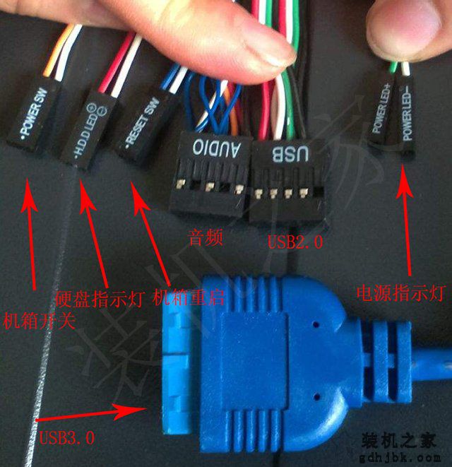 POWER SW、RESET SW、POWER LED、HDD LED电脑主板跳线怎么接？