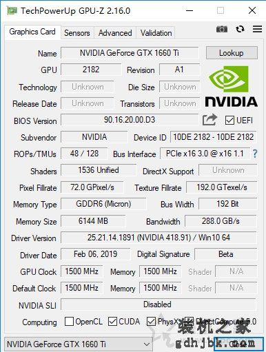 GTX1660Ti评测：加入GTX1070和GTX1060 6G性能实测对比