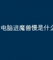 电脑进魔兽慢是什么原因