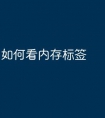 如何看内存标签