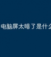 电脑屏太暗了是什么原因