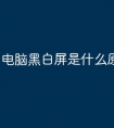 电脑黑白屏是什么原因