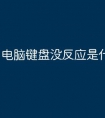电脑键盘没反应是什么原因