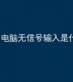 电脑无信号输入是什么原因