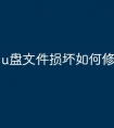 u盘文件损坏如何修复