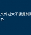 文件过大不能复制到u盘怎么办