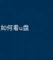 如何看u盘