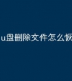 u盘删除文件怎么恢复