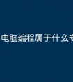 电脑编程属于什么专业