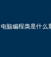 电脑编程类是什么意思啊