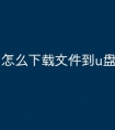 怎么下载文件到u盘