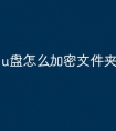 u盘怎么加密文件夹