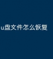 u盘文件怎么恢复