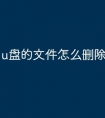 u盘的文件怎么删除