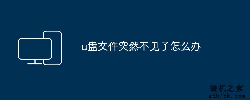 u盘文件突然不见了怎么办