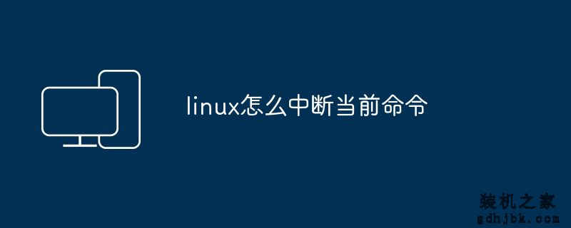 linux怎么中断当前命令