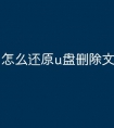 怎么还原u盘删除文件