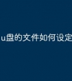 u盘的文件如何设定密码