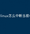 linux怎么中断当前命令