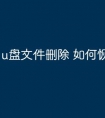 u盘文件删除 如何恢复