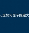 u盘如何显示隐藏文件