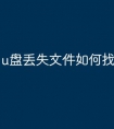 u盘丢失文件如何找回