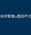如何恢复u盘损坏文件