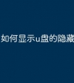 如何显示u盘的隐藏文件