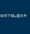 如何下载u盘文件