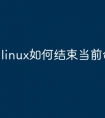 linux如何结束当前命令