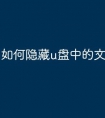 如何隐藏u盘中的文件