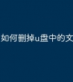 如何删掉u盘中的文件