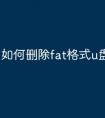 如何删除fat格式u盘文件