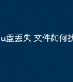 u盘丢失 文件如何找回