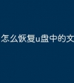 怎么恢复u盘中的文件