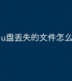 u盘丢失的文件怎么恢复