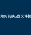 如何转换u盘文件格式