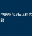 电脑剪切到u盘的文件怎么恢复