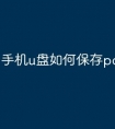手机u盘如何保存pdf文件