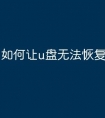 如何让u盘无法恢复文件