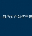 u盘内文件如何平铺打开