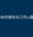 如何查找自己的u盘文件