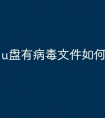 u盘有病毒文件如何删除