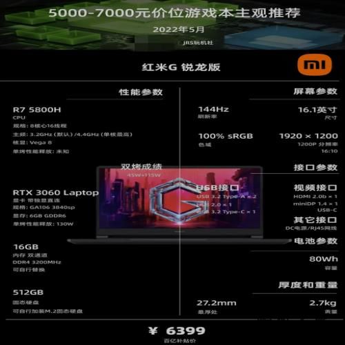 2022年5月 | 游戏笔记本电脑 主观选购推荐