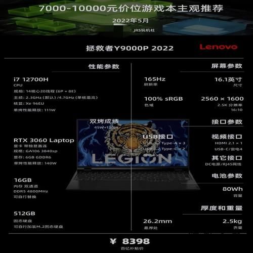 2022年5月 | 游戏笔记本电脑 主观选购推荐