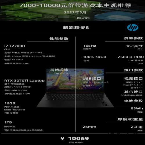 2022年5月 | 游戏笔记本电脑 主观选购推荐
