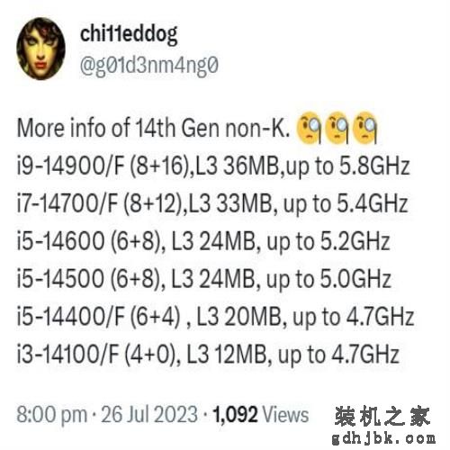 传闻英特尔第14代酷睿i3 CPU仍为四核芯片 传闻英特尔第14代酷睿i3 <a href=http://www.gdhjbk.com/tags-83-0.html target=_blank class=infotextkey>cpu</a>仍为四核芯片