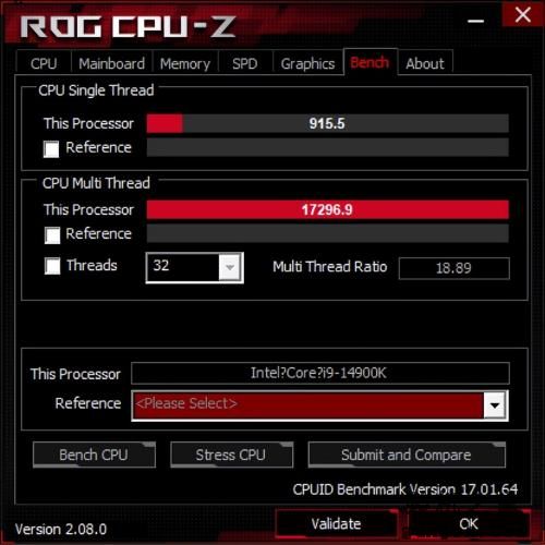 CPU-Z单核突破1000分！英特尔酷睿第14代处理器 i9-14900K性能评测